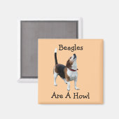Aimant Les beagles Sont Un Chien Amusant (Recto/Verso)