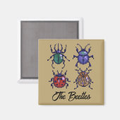 Aimant Les Beetles, l'art des pixels (Recto/Verso)