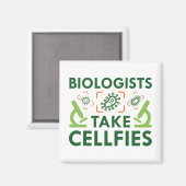 Aimant Les biologistes prennent des cellules (Recto/Verso)