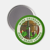 Aimant Les Boissons Vins Font Les Amateurs De Raisins (Recto/Verso)