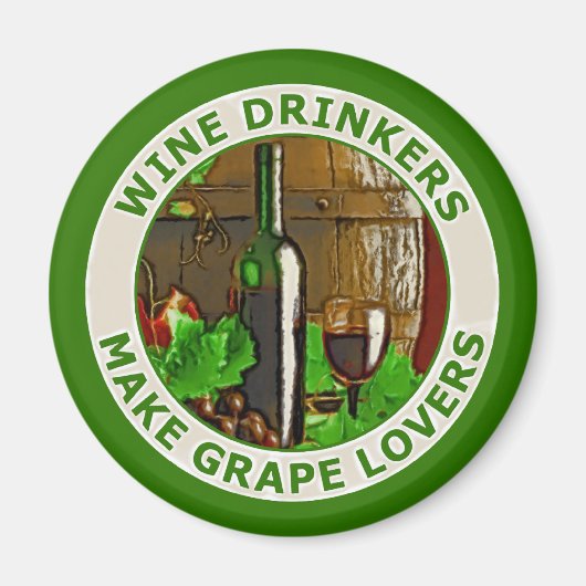 Aimant Les Boissons Vins Font Les Amateurs De Raisins (Devant)