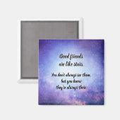 Aimant Les bons amis sont comme des étoiles (Recto/Verso)