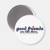 Aimant Les bons amis sont comme les étoiles (Recto/Verso)