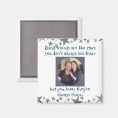 Aimant Les bons amis sont comme les étoiles Custom Quote  (Recto/Verso)