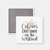 Aimant Les calories ne comptent pas l'aimant (Recto/Verso)
