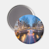 Aimant Les canaux d'Amsterdam la nuit (Recto/Verso)