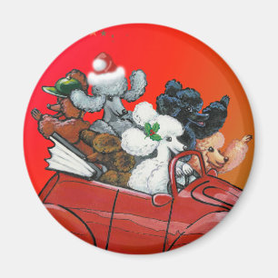 Aimant Les canicules de Noël convertible en rouge