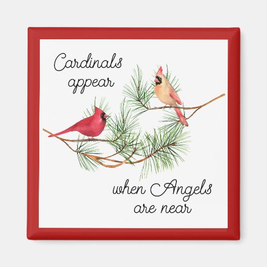 Aimant Les cardinaux apparaissent quand les anges sont pr (Devant)