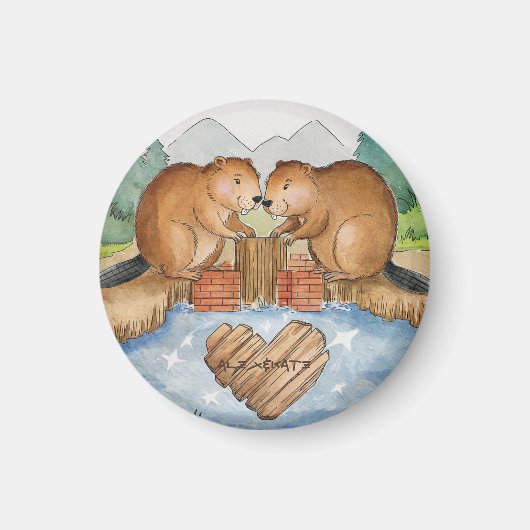 Aimant Les castors en amour (Devant)