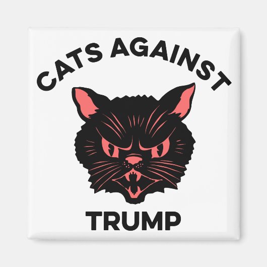 Aimant Les chats contre la contestation politique de Trum (Devant)