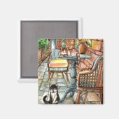 Aimant Les chats dans la ruelle arrière (Recto/Verso)