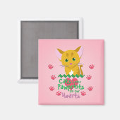 Aimant Les chats laissent des empreintes (Recto/Verso)