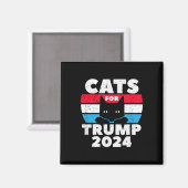 Aimant Les chats pour l'élection de Trump 2024 (Recto/Verso)