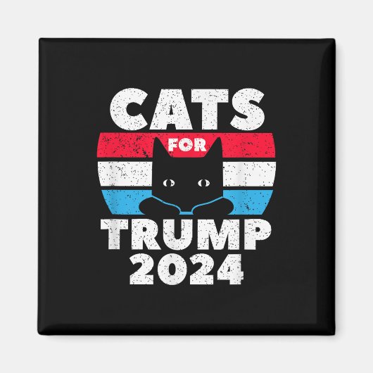 Aimant Les chats pour l'élection de Trump 2024 (Devant)
