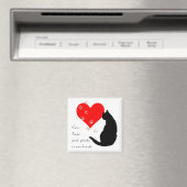 Aimant Les chats quittent Paw-Prints dans nos coeurs (In Situ (Lave-vaisselle))