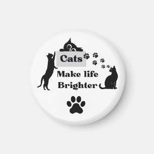 Aimant Les chats rendent la vie plus lumineuse – Douce in