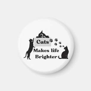 Aimant Les chats rendent la vie plus lumineuse – Douce in