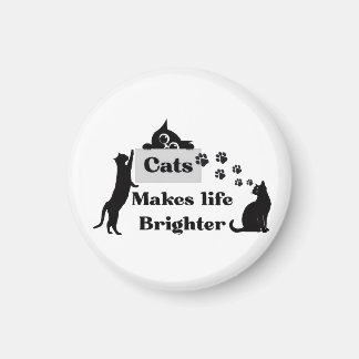 Aimant Les chats rendent la vie plus lumineuse – Douce in