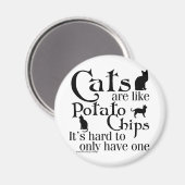 Aimant Les chats sont comme des chips... (Recto/Verso)