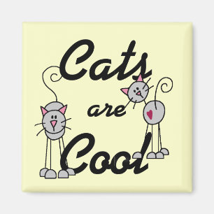 Aimant Les chats sont les T-shirts et les cadeaux frais