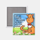 Aimant Les chats sont plus intelligents (Recto/Verso)