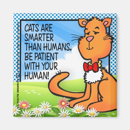 Aimant Les chats sont plus intelligents (Devant)