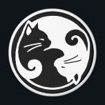Aimant Les chats Yin Yang<br><div class="desc">Design élégant et moderne, notre design de chats yin yang comprend deux chats ying yang entrelacés dans cette oeuvre d'inspiration asiatique. Cet article de haute qualité fait un grand cadeau pour les amoureux de les chats de tous âges!</div>