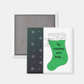 Aimant Les chaussettes étaient accrochées (Recto/Verso)