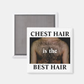 Aimant Les cheveux de poitrine sont les meilleurs (Recto/Verso)