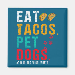 Aimant Les chiens de compagnie mangent des tacos Wigglebu