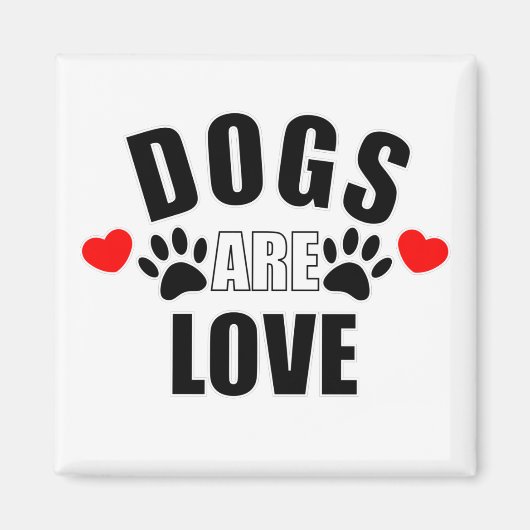 Aimant Les chiens sont amoureux (Devant)