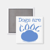 Aimant Les CHIENS sont Empreintes de pattes Cool (Recto/Verso)