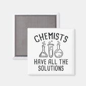 Aimant Les chimistes ont toutes les solutions (Recto/Verso)