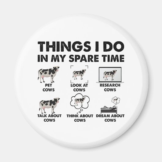 Aimant Les choses que je fais dans mon temps libre fermie (Devant)