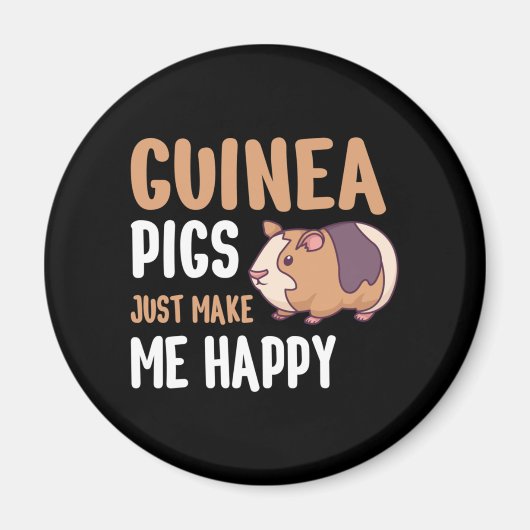 Aimant Les Cochons de Guinée me rendent heureux (Devant)