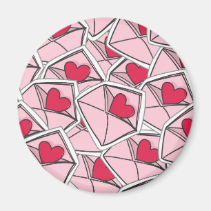 Aimant Les coeurs de Valentine sur des enveloppes
