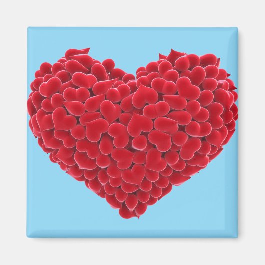 Aimant Les coeurs rouges sont une expression d'amour (Devant)