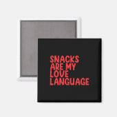 Aimant Les collations sont mon langage de l'amour tout-pe (Recto/Verso)