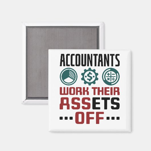 Aimant Les Comptables Travaillent Leurs Actifs Sur La Com (Recto/Verso)