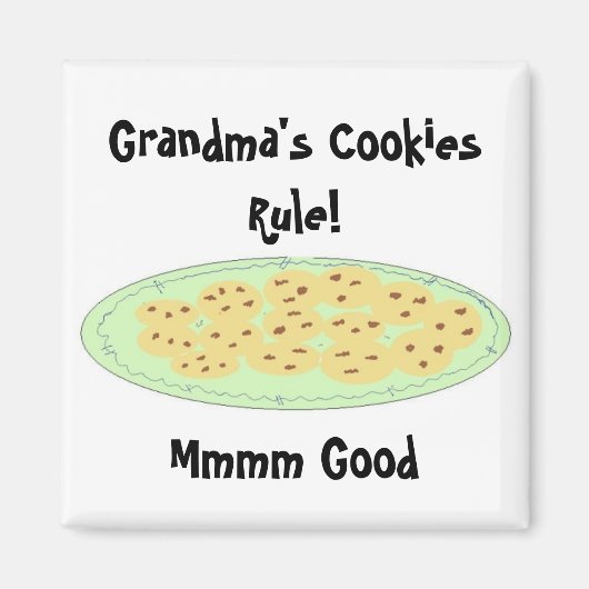 Aimant Les cookies de grand-mère règnent (Devant)