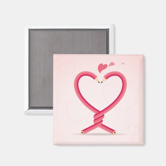 Aimant Les crayons amoureux (Recto/Verso)