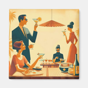Aimant Les critiques de cocktail Martini du milieu du siè