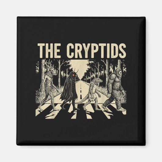 Aimant Les Cryptides Drôle Bigfoot Mothman Monstre (Devant)