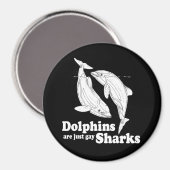 Aimant Les dauphins ne sont que des requins homosexuels (Recto/Verso)