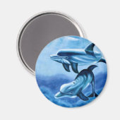 Aimant Les dauphins poissons tropicaux (Recto/Verso)