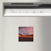 Aimant Les déserts | Homme et chameaux dans les dunes de  (In Situ (Lave-vaisselle))