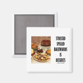 Aimant Les Desserts (Humour) sont épelés vers l'arrière (Recto/Verso)