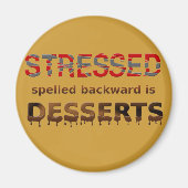 Aimant Les Desserts sont épelés vers l'arrière (Devant)