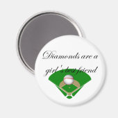 Aimant Les diamants sont les meilleurs T-shirts d'une fil (Recto/Verso)