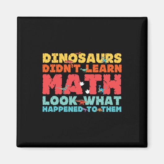 Aimant Les dinosaures n'ont pas appris les maths Mathémat (Devant)